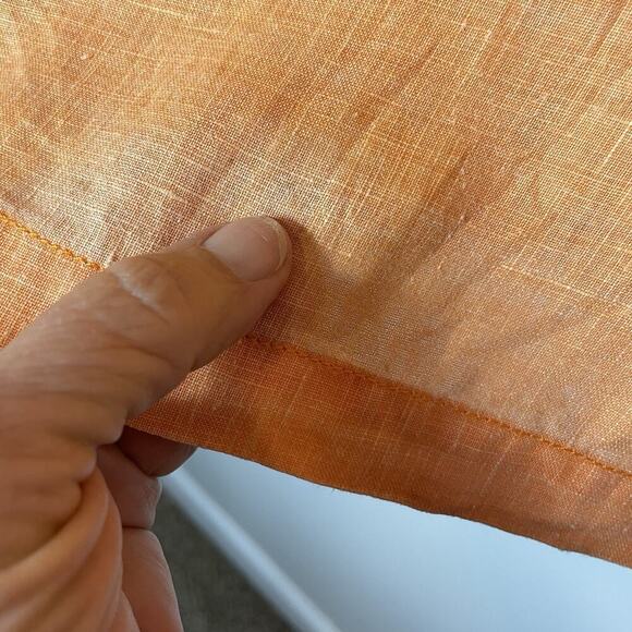 Tommy Bahama 100% Linen Shirt Men’s XXL Orange Short Sleeve Loop Collar Tropical - Picture 10 of 13